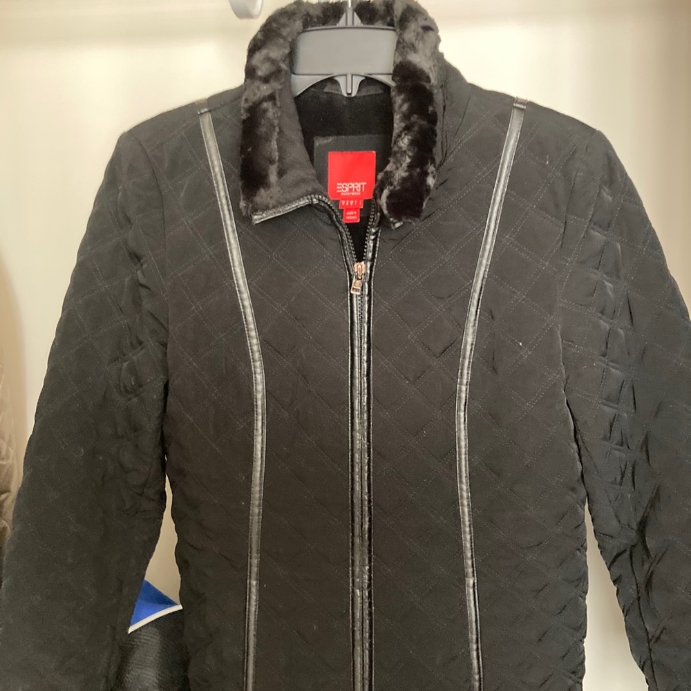 Black, Swede & Fax Fur (Collar), Wintet Coat.